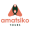 Logo of Amatsiko Tours featuring a stylized orange and green butterfly design above the words "amatsiko tours" in lowercase letters. Uganda Amatsiko Tours