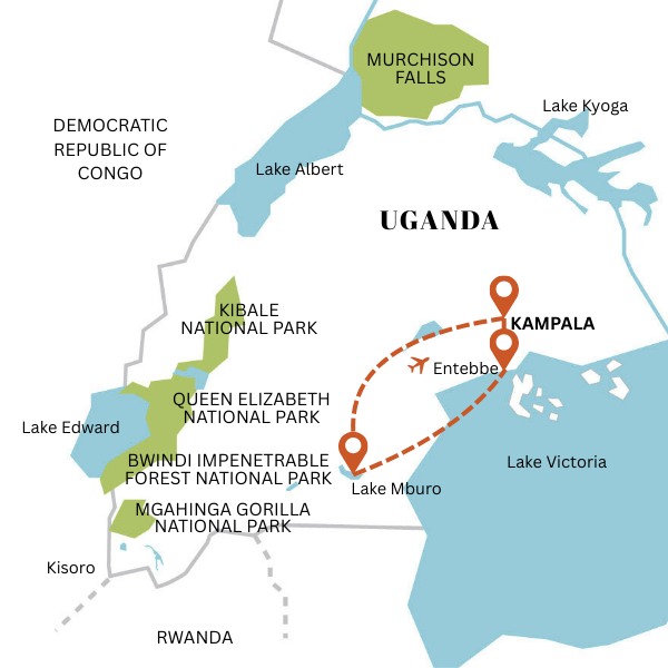 2 day Lake Mburo map