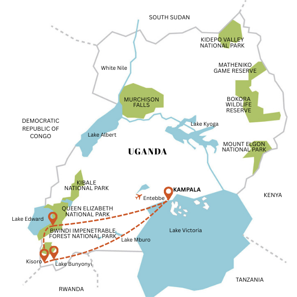 7 day Safari of People map